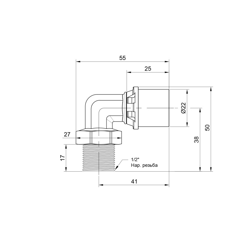 Icma Кутик прес 20х1/2" ЗР №404 (81404ADBQ06)