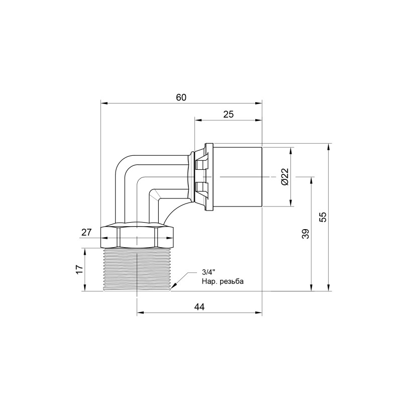 Icma Кутик прес 20х3/4" ЗР №404 (81404AEBQ06)