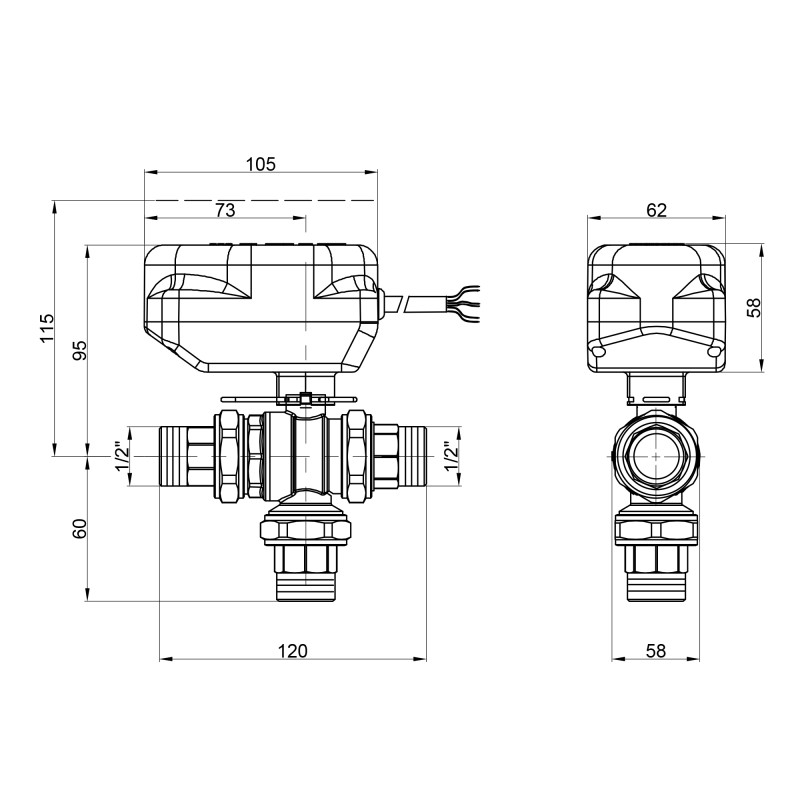Icma Кран кульовий зонний 1/2" №344 (82344AD0553)