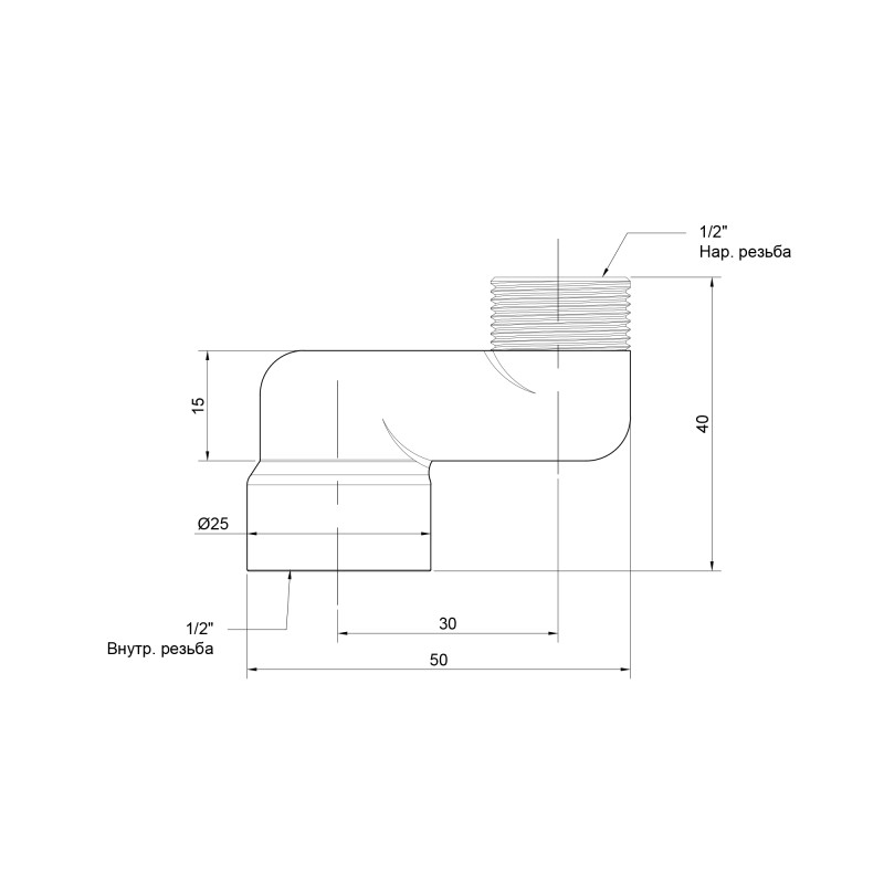 Icma Ексцентрик радіаторний 1/2"х3 см №720 (82720CR06)
