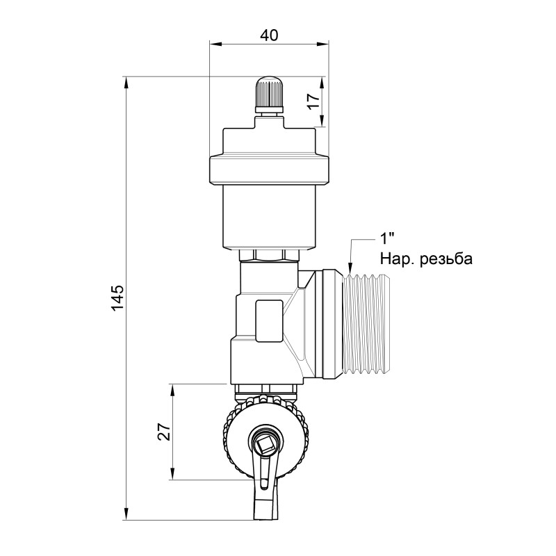 Зливна група Icma 1" з відводом повітря №269 (87269AF06)