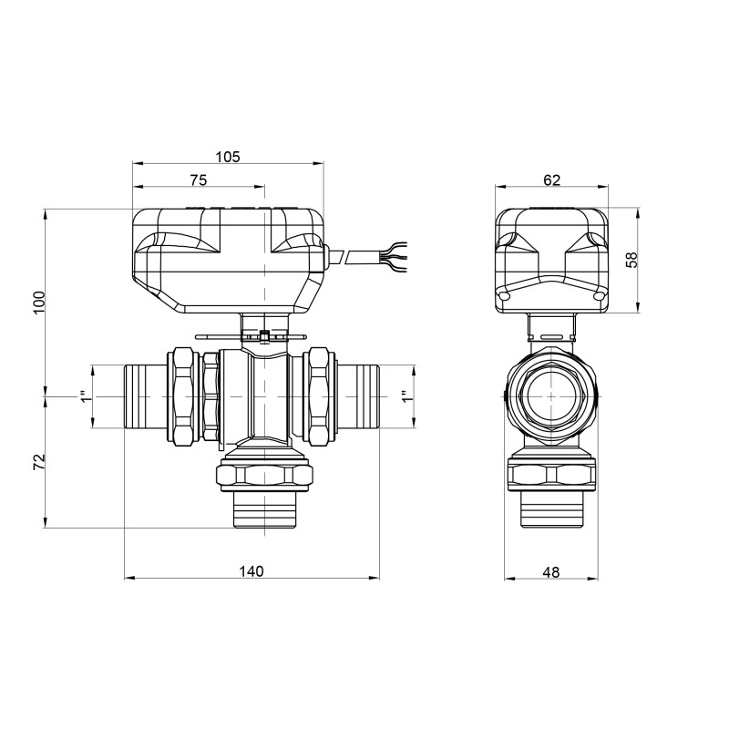 Icma Кран кульовий зонний 1" №343 (82343AF0553)