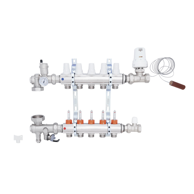 Колекторна група Icma 3/4" 5 виходів, з витратоміром №A3K013 (A3K013APQ06)