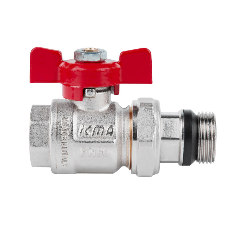 Icma Кран кульовий "Американка" 1/2" з антипротіканням прямий №348 (87348AD11)