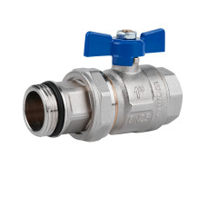 Icma Кран кульовий "Американка" Blue 1" з антипротіканням прямий №215 (87215AF12)