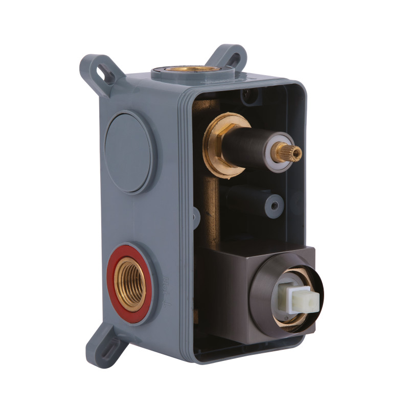 Qtap Душова система для душу Gemini прихованого монтажу на два споживача QTGEM113GMB45698 Gunmetal Black PVD