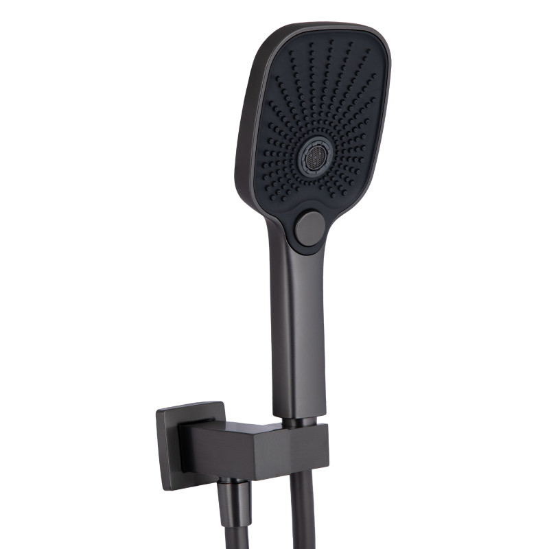 Qtap Душова система для душу Gemini прихованого монтажу на два споживача QTGEM113GMB45698 Gunmetal Black PVD