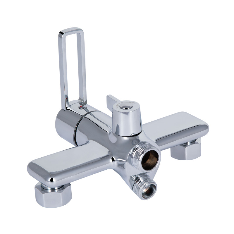 Qtap Змішувач для ванни Taurus з довгим поворотним виливом (з душовим гарнітуром) QTTAU260CRM45663 Chrome