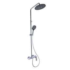 Qtap Душова система універсальна Slavonice на три споживача (з виливом) QTSLA111CRM45904 Chrome