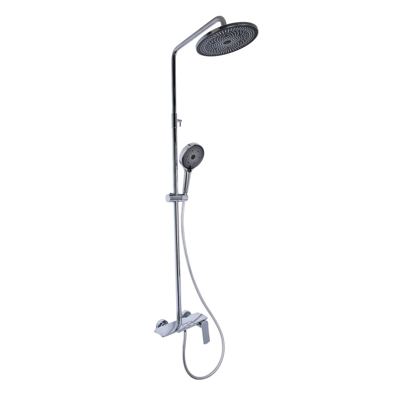 Qtap Душова система універсальна Slavonice на три споживача (з виливом) QTSLA111CRM45904 Chrome