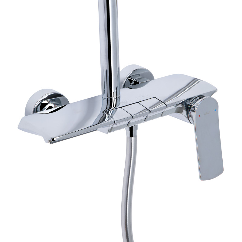 Qtap Душова система універсальна Slavonice на три споживача (з виливом) QTSLA111CRM45904 Chrome