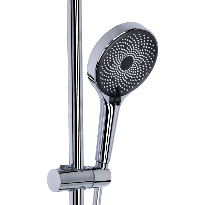 Qtap Душова система універсальна Slavonice на три споживача (з виливом) QTSLA111CRM45904 Chrome