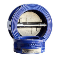 Walver Клапан зворотний міжфланцевий Ду 200 двохпелюстковий підпружинний стулки: н/ж (Ру=16, Т=120°С) (W360A16-200)