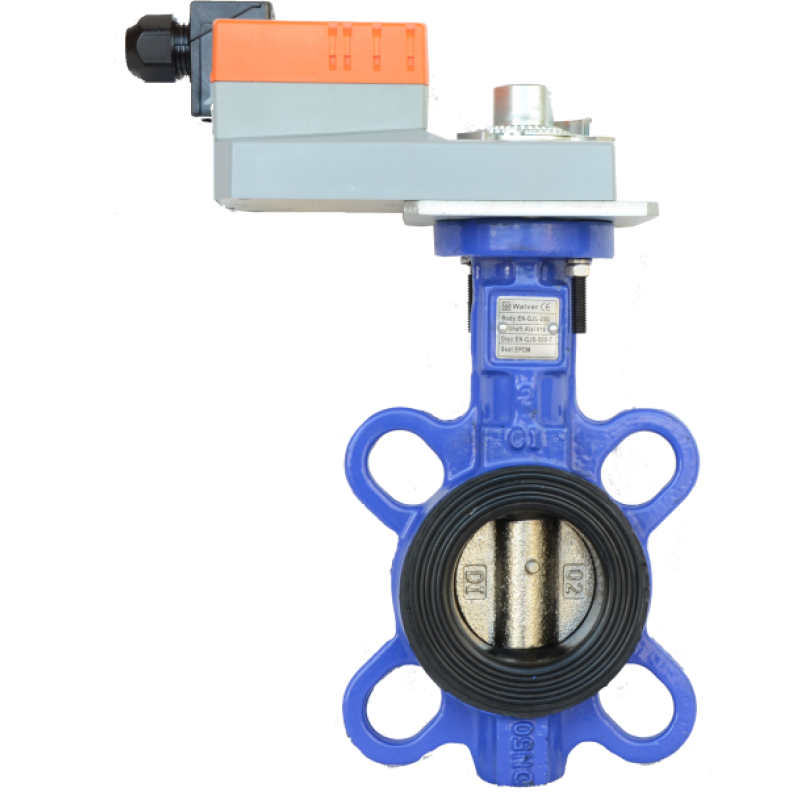 Walver Затвор поворотний дисковий з електроприводом "Батерфляй" Ду 80 (Ру=16, Т= -10..+120 °С, 150сек) (W300B16-80)