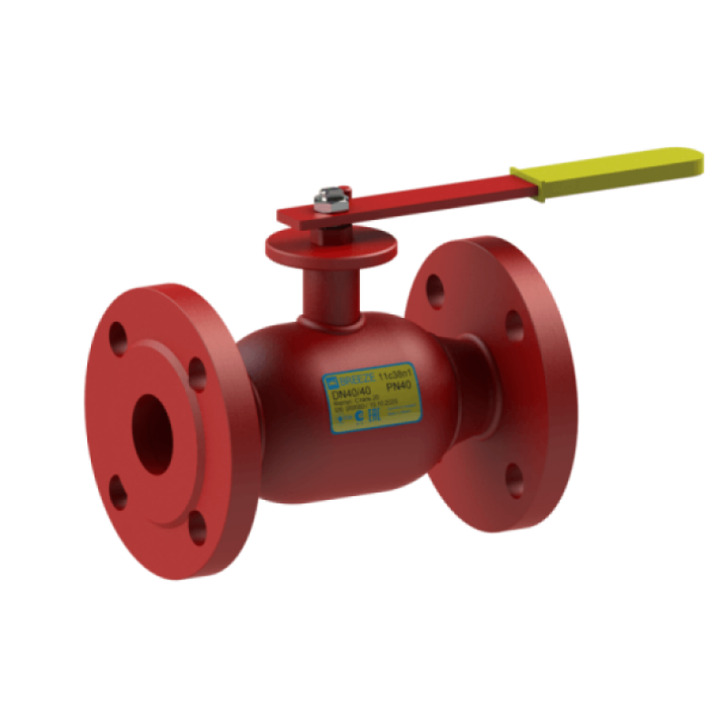 Breeze Кран фланцевий 11с38п1 Ду40/40 цільнозварний(Ру=40, Т=-30...+200°С) (000016641)