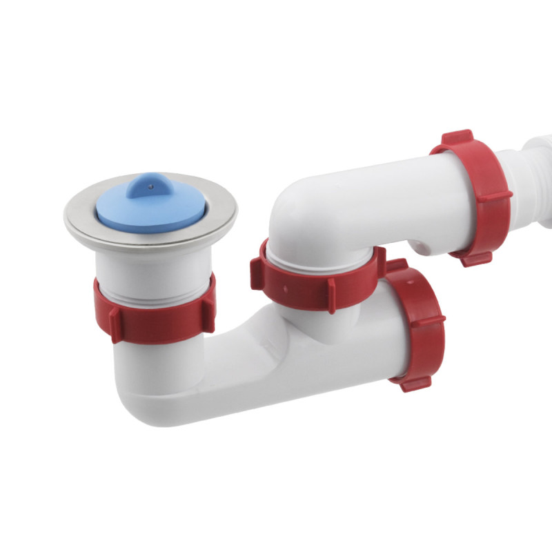 Polmark Сифон для душового піддону 1 1/2" з ревізією та гофротрубою 40x40/50 (40x40/50)