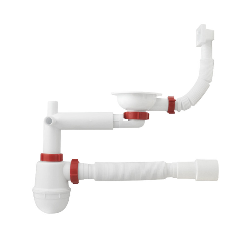 Polmark Сифон для мийки 3 1/2"x40 з гофротрубою 40x40/50 євро (євро)