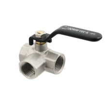 Raftec Кран кульовий триходовий BLACK DN15 1/2" ВВ TDRH01