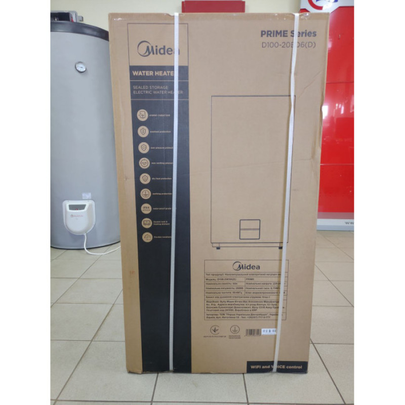MIDEA Водонагреватель (бойлер) электрический 100 л. PRIME Wi-Fi D100-20ED6 (W)