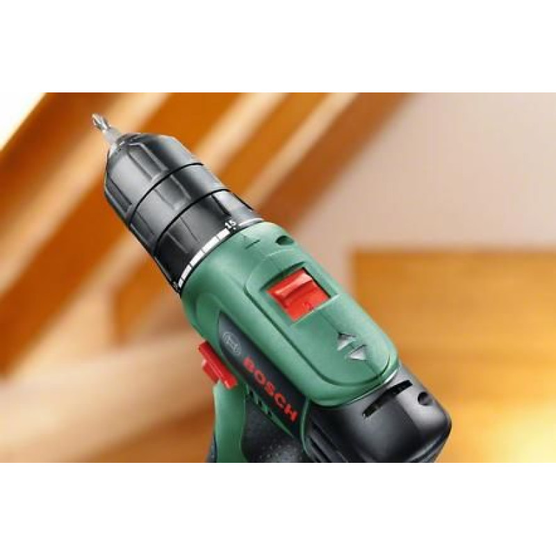 BOSCH Шуруповерт-дриль EasyDrill 1200, 12В, 2х1.5Ач, 30Нм, набір свердл і біт, 0.94кг, кейс (06039D3007)
