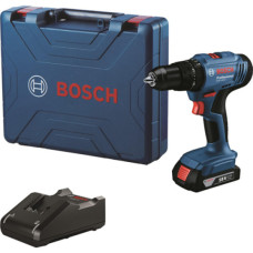 BOSCH Шурупокрут-дриль ударний акумуляторний GSB 183-LI 18В 1х2А·год 21-56Нм 374-1815об·хв кейс 1.2кг (06019K9101)