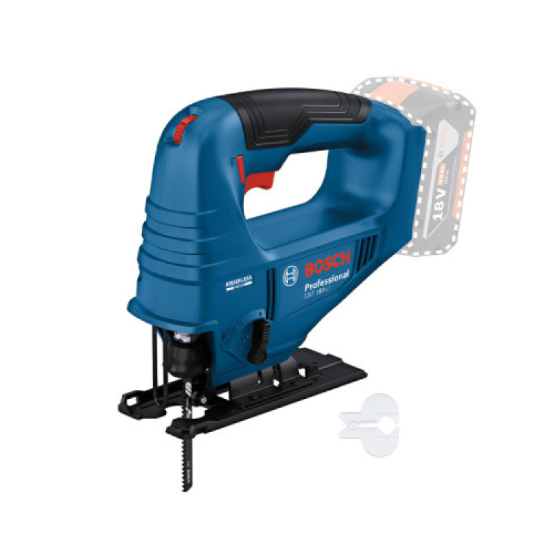 BOSCH Лобзик GST 183-LI акумуляторний безщітковий 18В 0-3300об·хв хід 20мм 1.6кг без АКБ та ЗП (06015B7020)