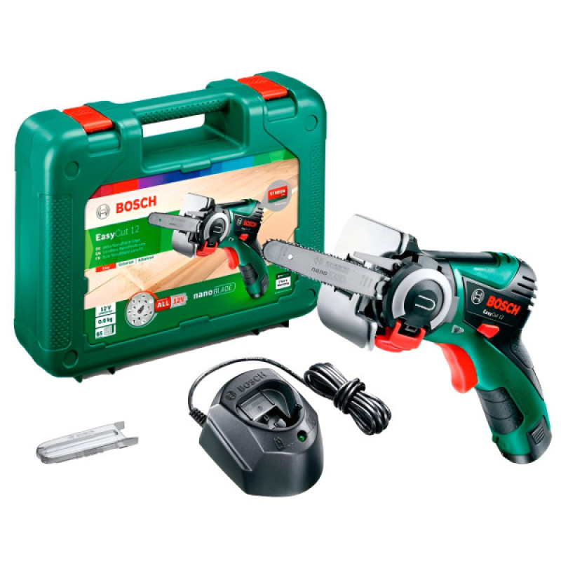 BOSCH Мініпилка ланцюгова акумуляторна EasyCut 12, 12V, акб 1х2.5Aг, шина 6.5см, кейс (06033C9020)