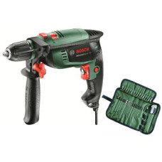 BOSCH Дриль ударний UniversalImpact 700 + 39 шт, 700Вт, 3000 об/хв, ШЗП, 1.7кг, 39 насадок, кейс (060313100A)
