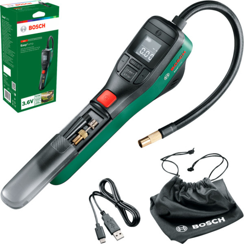 BOSCH Акумуляторний насос EasyPump, 3.6 В, 3 А·год, 10.3 бар, 10 л/хв, 0.4 кг (0603947000)