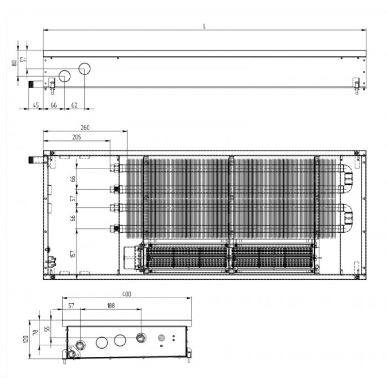 Carrera Внутрішньопідлоговий конвектор  SV2 Inox 380х1750х90+вент. DC24V (SV2I24dc_38/175/09)