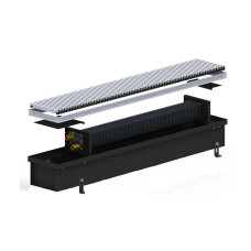 Carrera Внутрішньопідлоговий конвектор  4S2 Black 250х1000х110 (4S2_25/100/11)