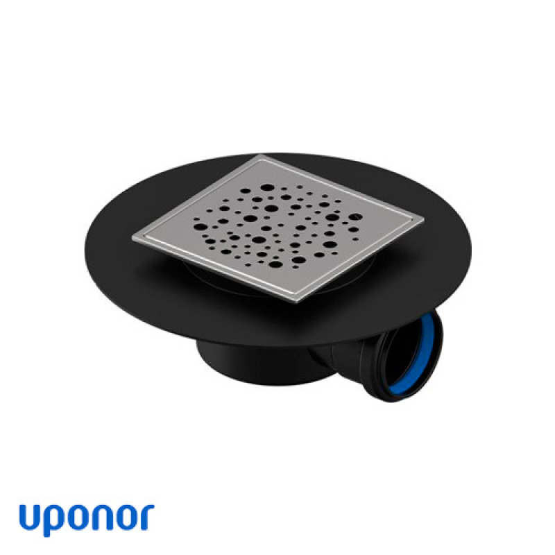 Душовий трап Uponor Aqua Ambient Super/spot FI 50 120х120 мм прохідний (1136466)