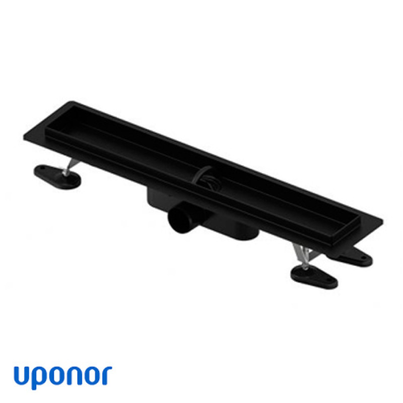 Uponor Душовий канал 60 см Aqua Ambient | чорний | без решітки (1136402)