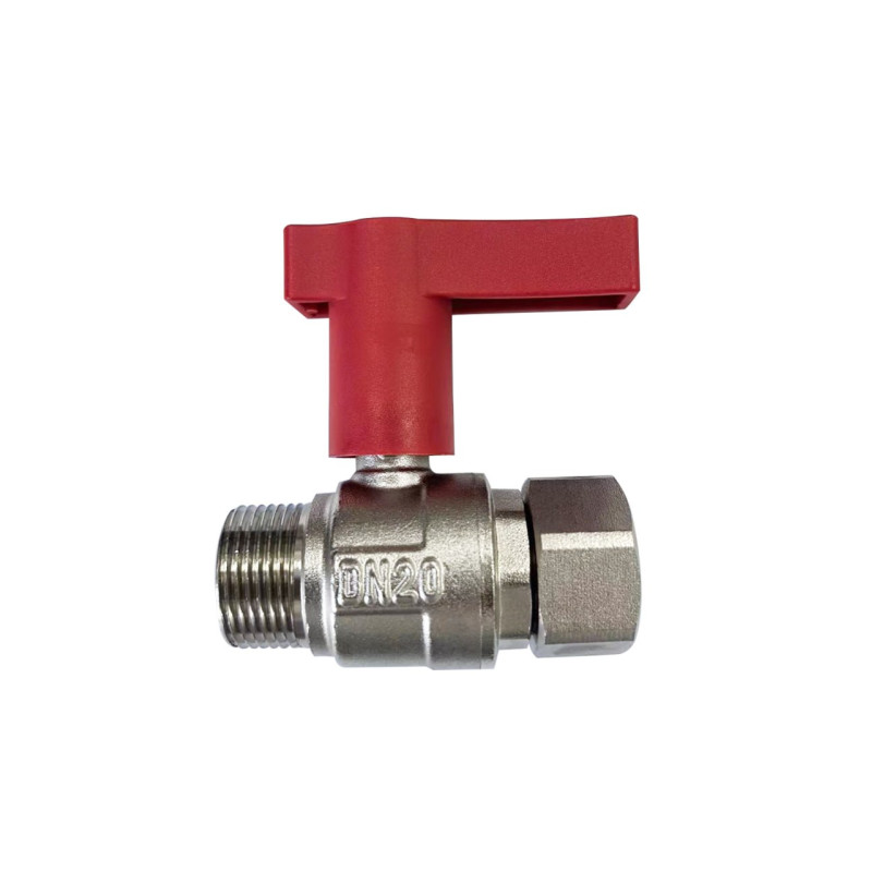 Tervix 337222 Кран кульовий з американкою для гарячої води (червоний), 3/4'', латунь, Pro Line WD (337222)