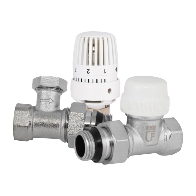 SD Forte Комплект термостатичний 1/2" для радіатора прямий SF255W15