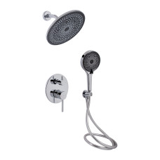 Qtap Душова система універсальна Scorpio прихованого монтажу на два споживача QTSCO113CRM45896 Chrome