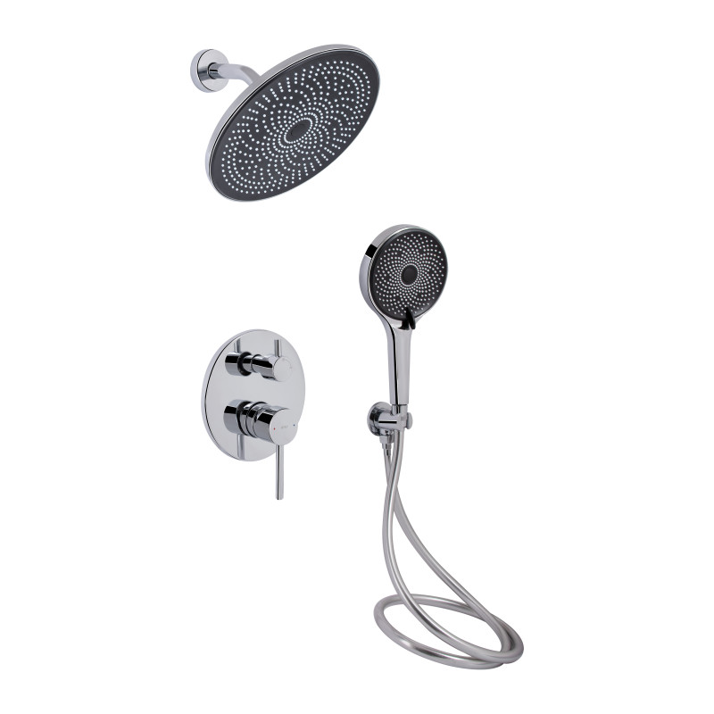 Qtap Душова система універсальна Scorpio прихованого монтажу на два споживача QTSCO113CRM45896 Chrome