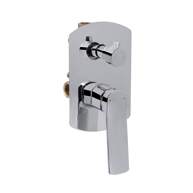 Qtap Душова система універсальна Slavonice прихованого монтажу на два споживача QTSLA113CRM45898 Chrome