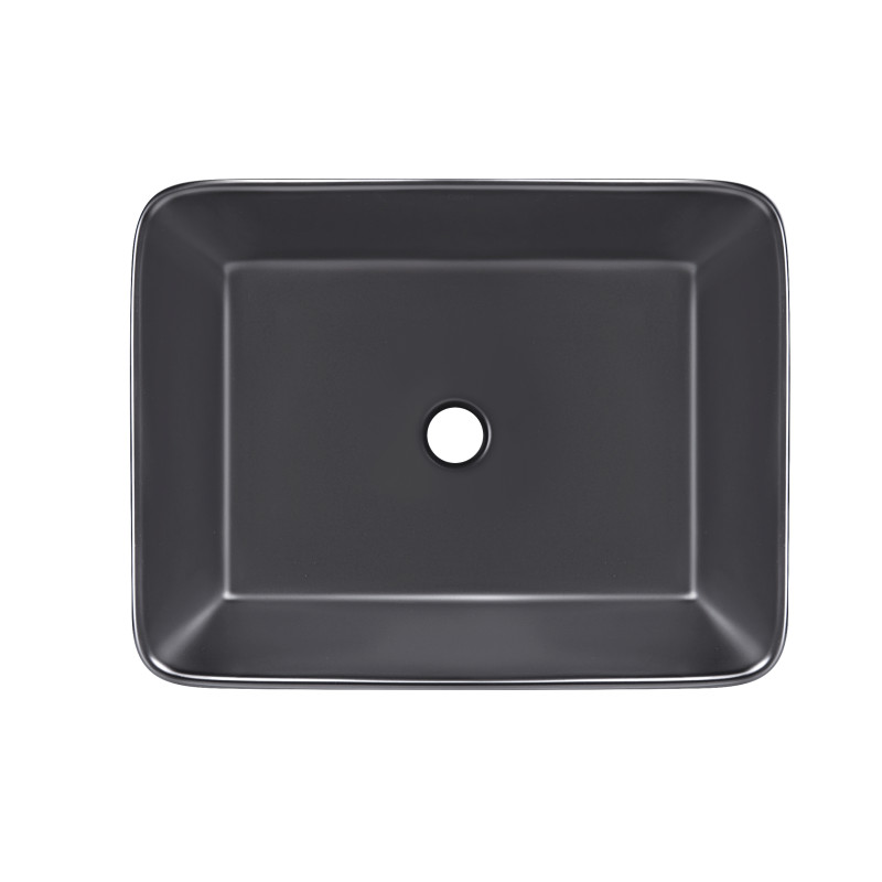Qtap Раковина-чаша Tern 475х370х140 Matt black QT172074MBMBN