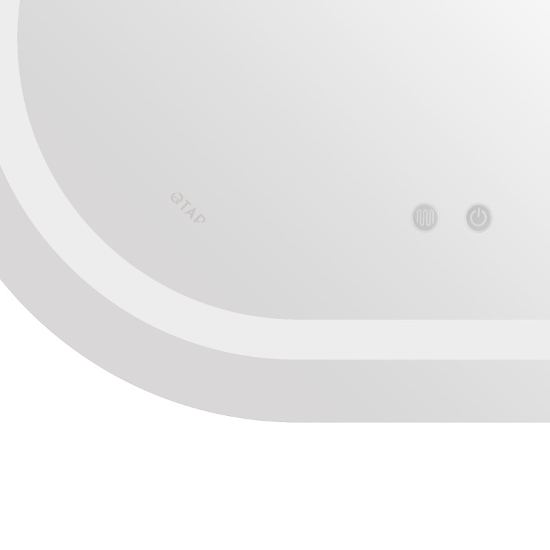 Qtap Дзеркало Gemini 500х700 з LED-підсвічуванням Touch, з антизапотіванням, з димером, рег. темп. кольору (3000-6500K) Reverse QT2578R5070