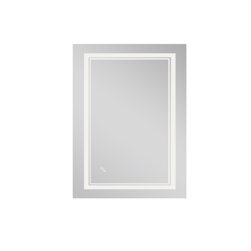 Qtap Дзеркало Cardinal 600х800 з LED-підсвічуванням Touch, з антизапотіванням, з димером, рег. темп. кольору (3000-6500K) Reverse QT0478C6080