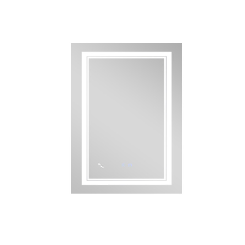 Qtap Дзеркало Cardinal 600х800 з LED-підсвічуванням Touch, з антизапотіванням, з димером, рег. темп. кольору (3000-6500K) Reverse QT0478C6080