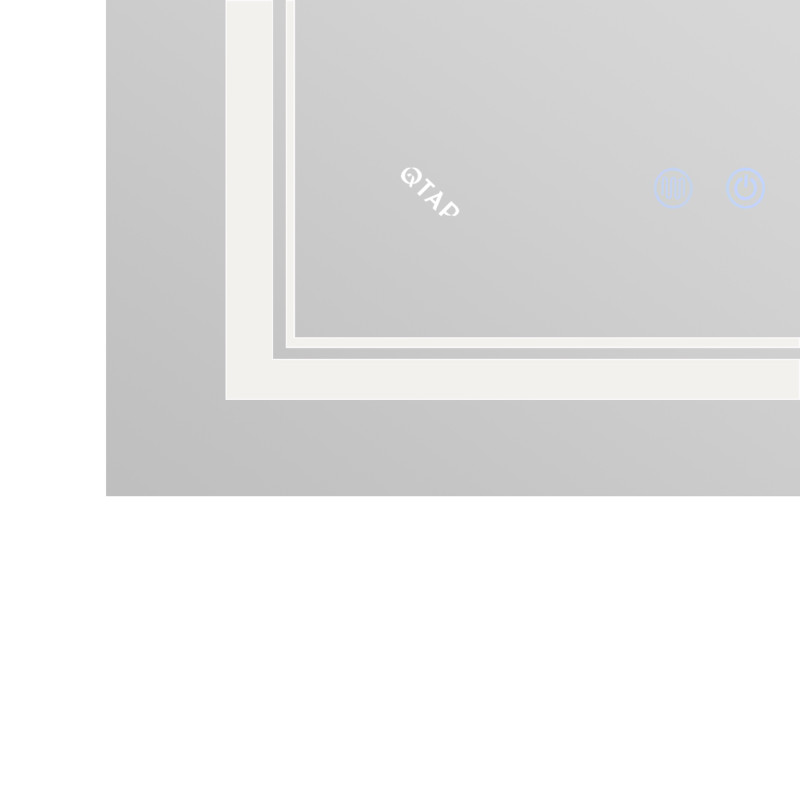 Qtap Дзеркало Cardinal 600х800 з LED-підсвічуванням Touch, з антизапотіванням, з димером, рег. темп. кольору (3000-6500K) Reverse QT0478C6080