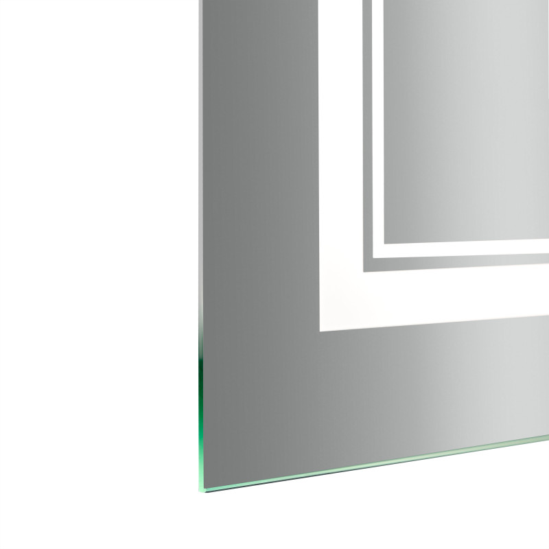 Qtap Дзеркало Cardinal 1000х800 з LED-підсвічуванням Touch, з антизапотіванням, з димером, рег. темп. кольору (3000-6500K) QT0478C10080