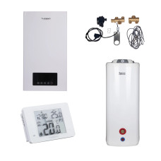 Thermo Alliance Комплексне рішення для котельні: електричний котел 12 кВт + комплект підключення бойлера + комбінований підлоговий водонагрівач 120 л (TA149DCN1247150)