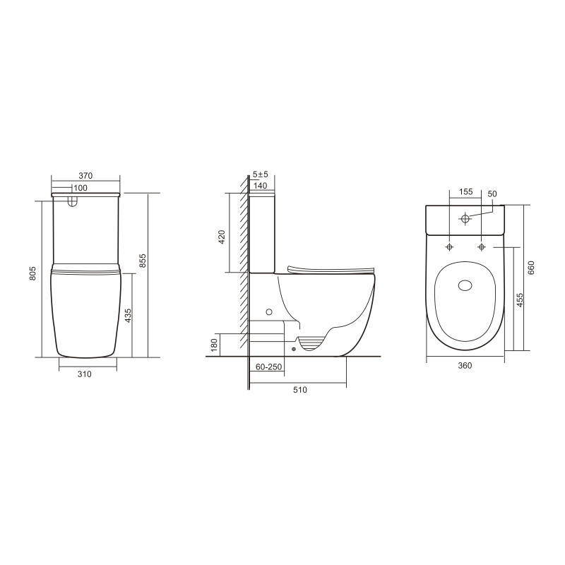 Qtap Унітаз підлоговий Robin New Ultra Quiet безобідковий з сидінням Soft-close WHITE QT13226083AW