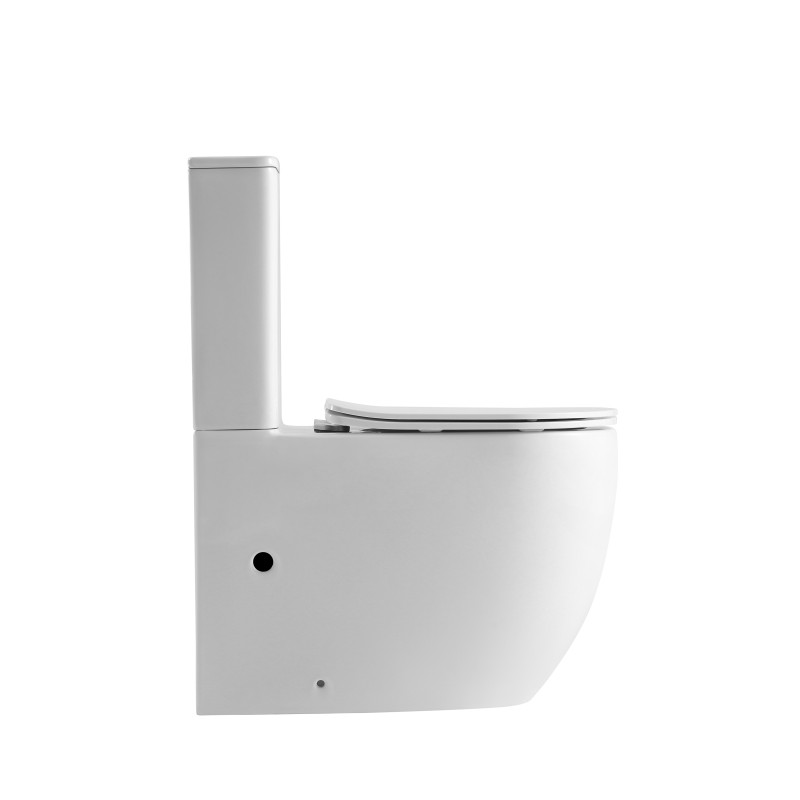 Qtap Унітаз підлоговий Robin New Ultra Quiet безобідковий з сидінням Soft-close WHITE QT13226083AW