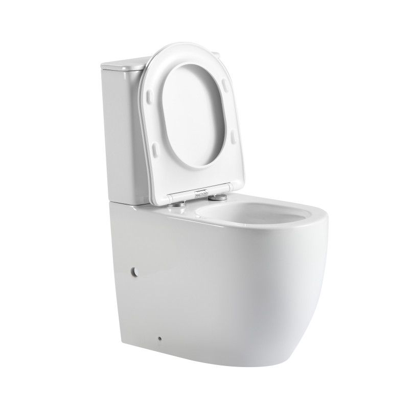 Qtap Унітаз підлоговий Robin New Ultra Quiet безобідковий з сидінням Soft-close WHITE QT13226083AW