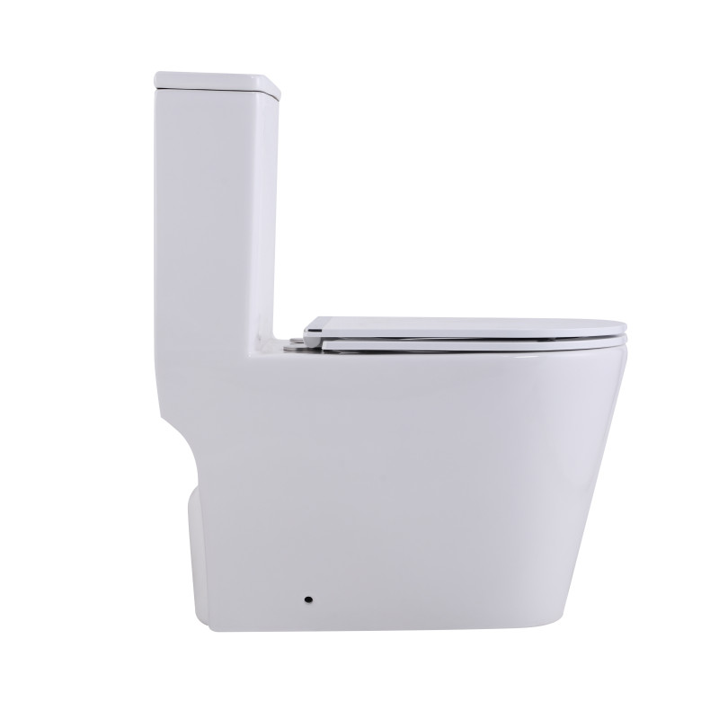 Qtap Унітаз-моноблок підлоговий Swan Ultra Quiet безобідковий з сидінням Soft-close WHITE QT16226080AW