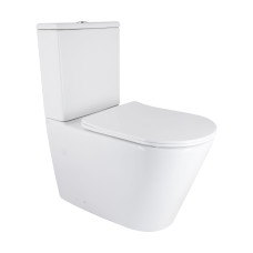 Qtap Унітаз підлоговий Vlasta Ultra Quiet безобідковий з сидінням Soft-close WHITE QT28228300W